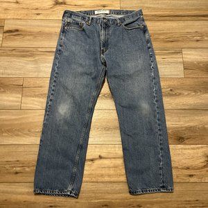 Men's Levis 505 Jeans Size 38 x 30 Denim Blue Regular Fit Cotton Dad Classic